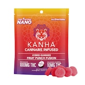 Kanha Nano Hybrid Fruit Punch Fusion Gummies 100mg