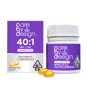CARE BY DESIGN - Care By Design 40:1 CBD Soft Gels 30ct