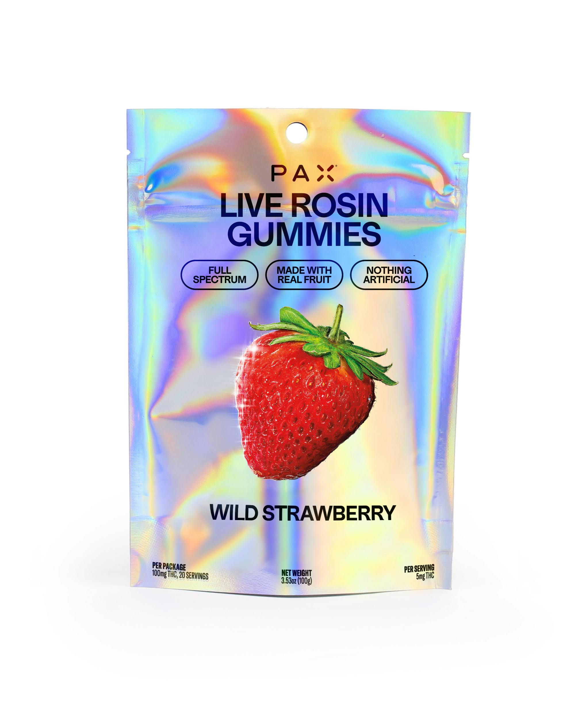 Wild Strawberry Live Rosin Gummies 100mg - Edible