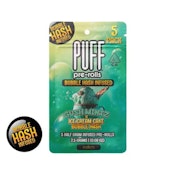 PUFF- Pack 5ct. Gush Mint x Ice Cream Cake- Bubble Hash Infused (Hybrid) 2.5g