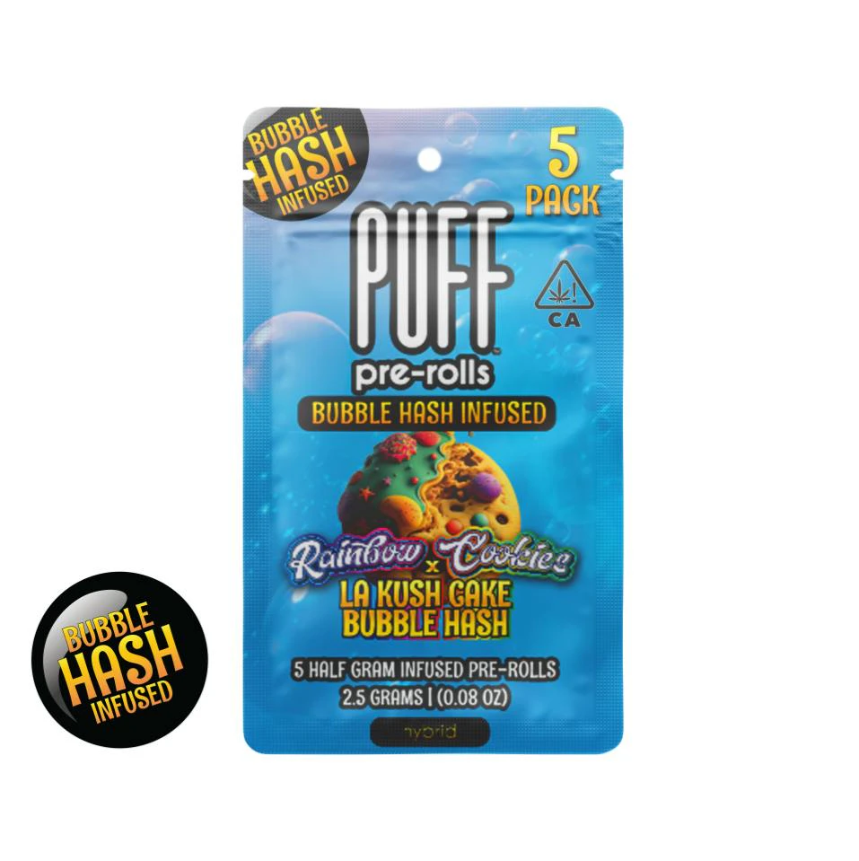 PUFF - Puff Rainbow Cookies x LA Kush Cake 5 pack pre-rolls - 2.5 gram Main Image