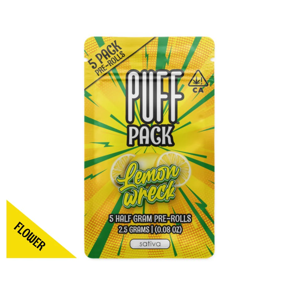 PUFF - PUFF - Lemon Wreck - sativa - 5 pack pre-rolls Main Image
