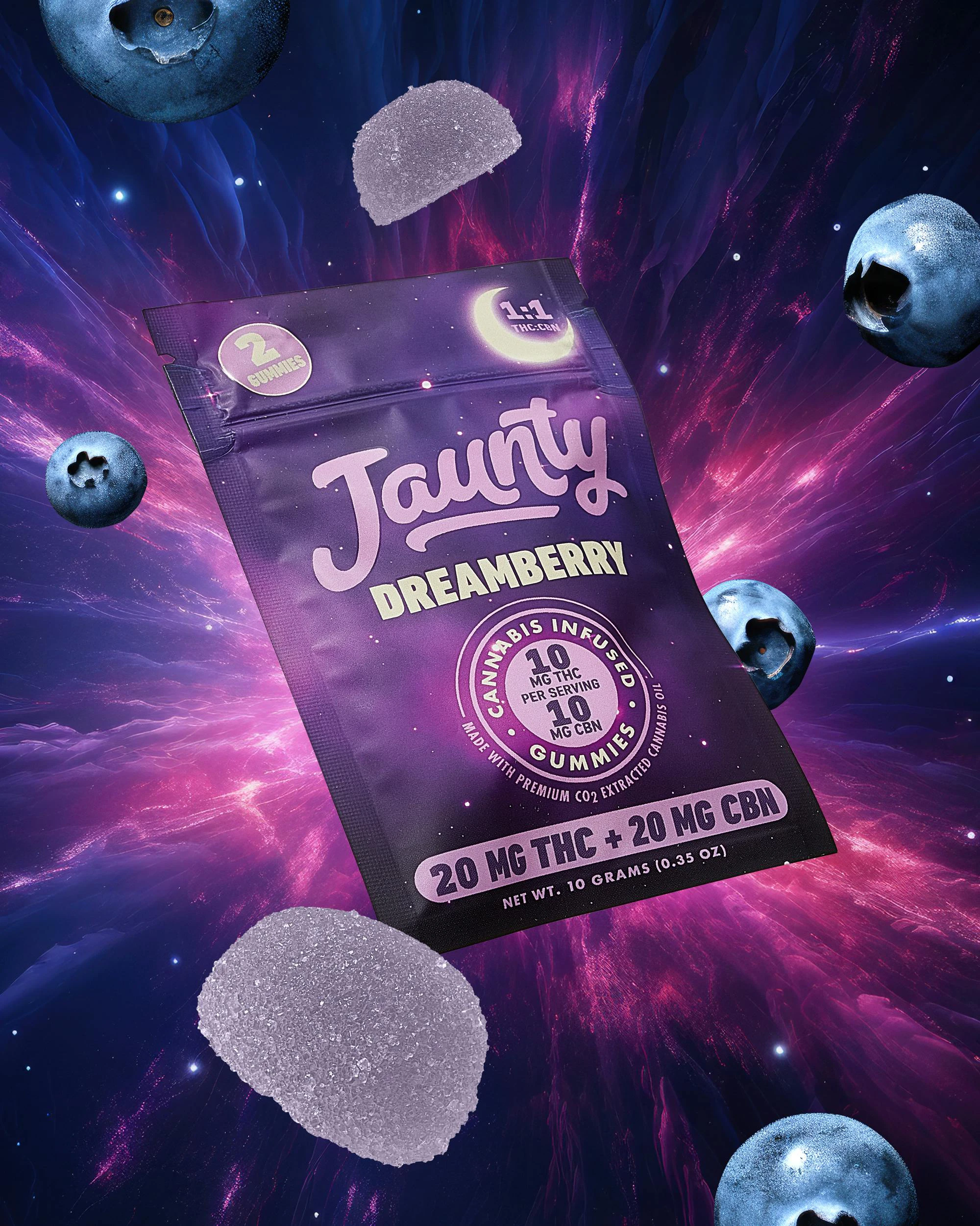Jaunty - Jaunty Dreamberry Gummies 20mg- 2pk | E34 Main Image