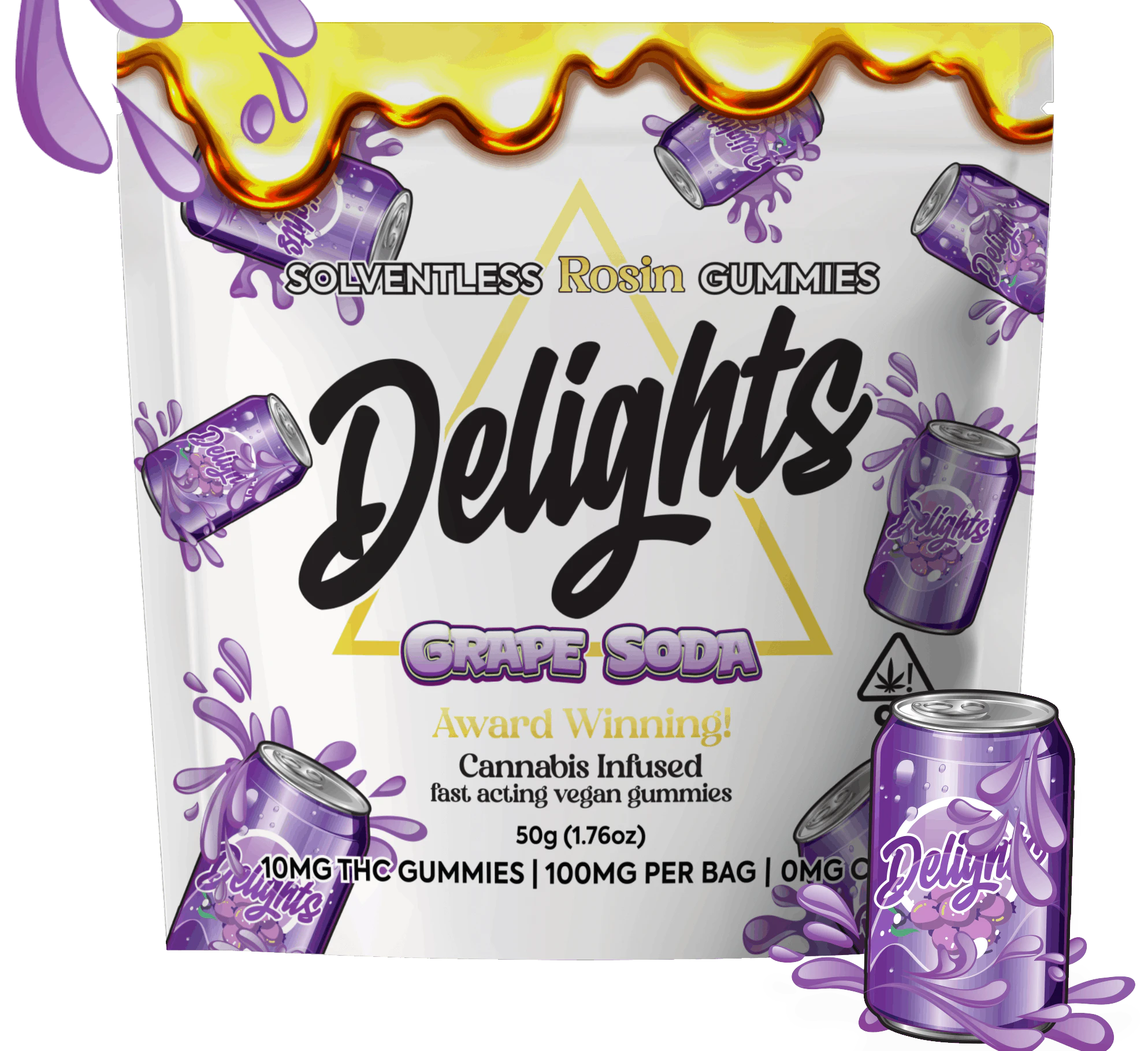 Dab Daddy - Delights Rosin Gummies/Grape Soda/100mg/(I) Main Image