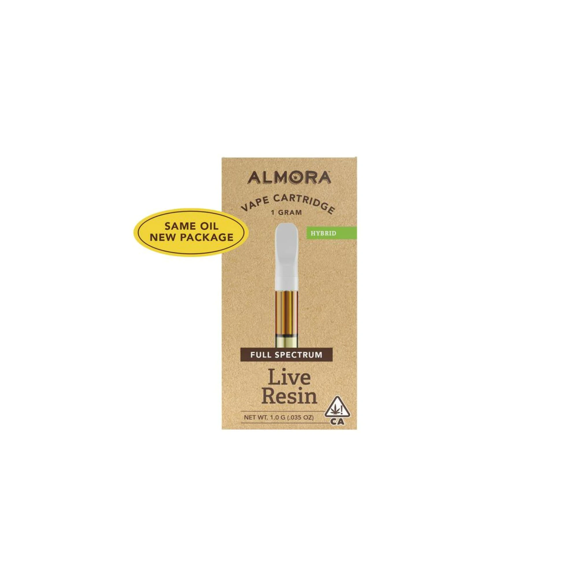 ALMORA FARMS - Almora Farm Live Resin Cart 1g Mexican Flan Main Image