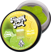 Happy Fruit - Sublime Lemon Lime Rosin Gummies - 100mg THC, 200mg CBD 