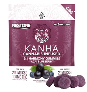 Khana - KANHA- Nano Acai Blueberry 2:1 (20 mg CBG, 10 mg THC) 