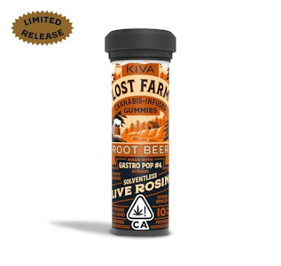 Kiva Confections - LOST FARM ROSIN GUMMIES - ROOT BEER 100MG (GASTRO POP #4) - KIVA CONFECTIONS