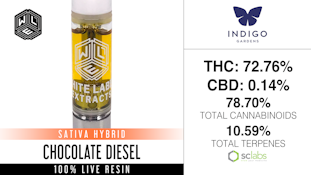 WLE | Chocolate Diesel | 1.0g Sativa Live Resin Cartridge
