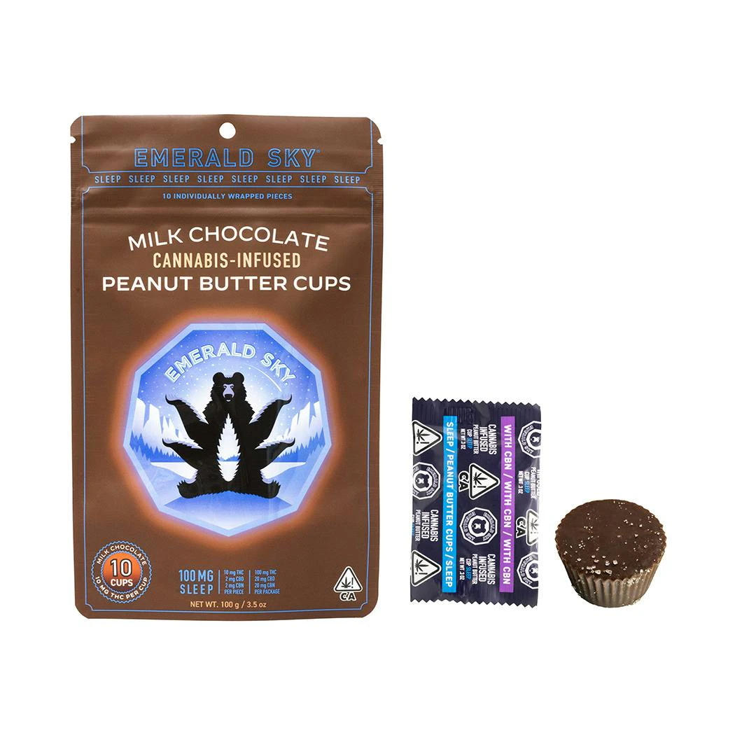 Emerald Sky - Emerald Sky Milk Chocolate Peanut Butter Cups - SLEEP 100mg 10pk Main Image
