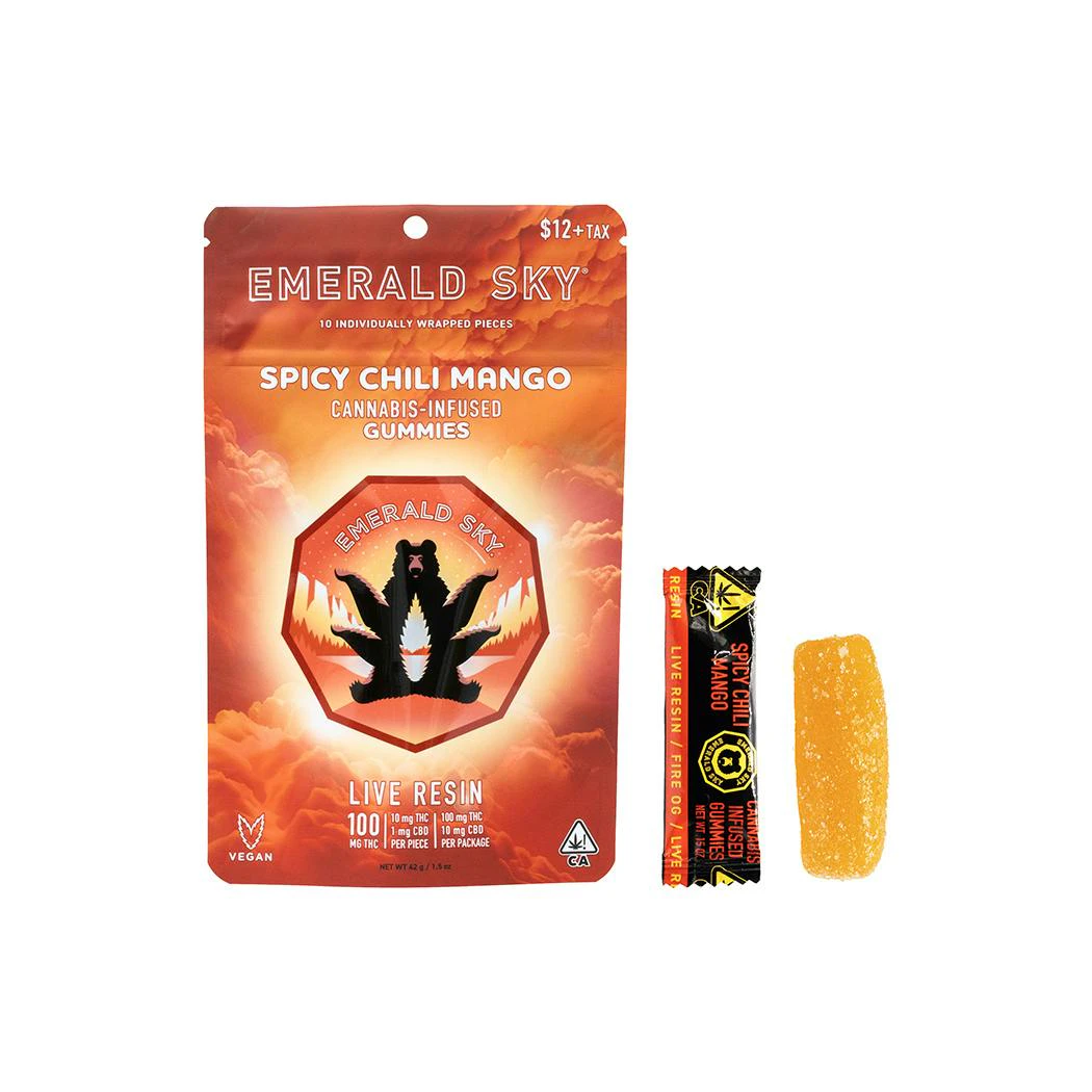 Emerald Sky - Emerald Sky Live Resin Gummies - Spicy Chili Mango 100mg Main Image