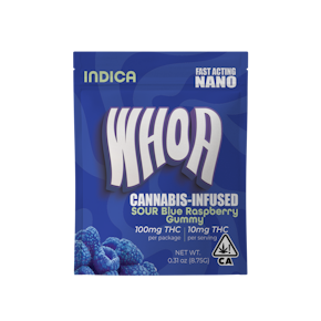 WHOA | Gummies | Sour Blue Raspberry | 100mg