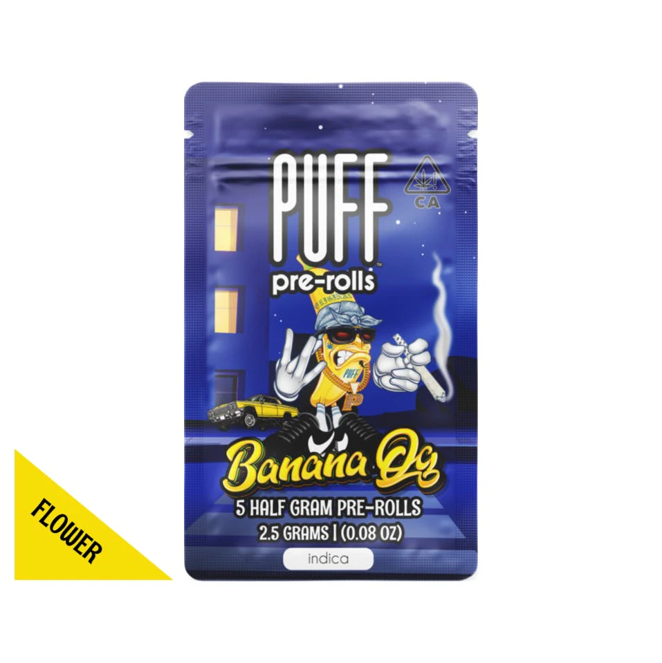 PUFF - PUFF | Banana OG | Pre-Roll 5pk | 2.5g Main Image