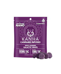 Khana - KANHA - NANO Indica Galactic Grape 100mg (10 mg/each)