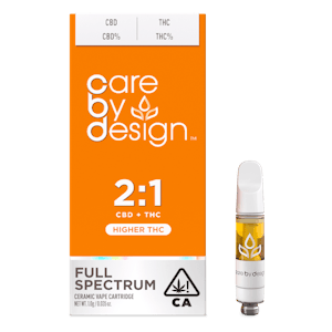 CARE BY DESIGN - Care By Design - High THC - Full Spectrum 2:1 - Vape Cart - 1.0g