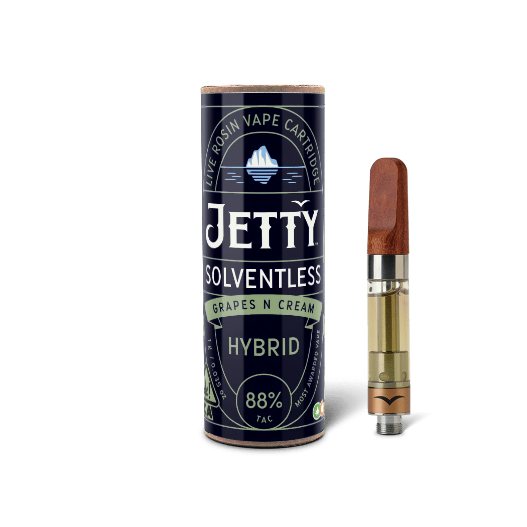 JETTY - STRAWBERRIES & CREAM LIVE ROSIN VAPE CART - JETTY - 1g Main Image