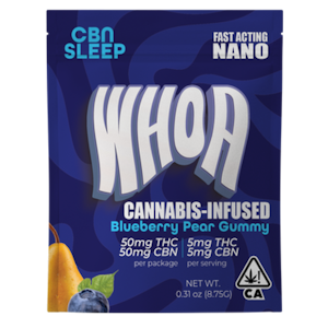 WHOA - WHOA | Gummies | Blueberry Pear | 1:1 CBN:THC | 50mg