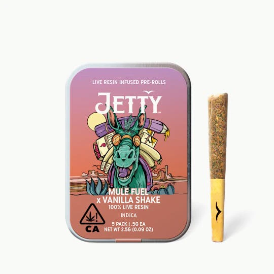 JETTY - JETTY | MULE FUEL X VANILLA SHAKE -5PK INFUSED | PREROLL | 2.5G Main Image