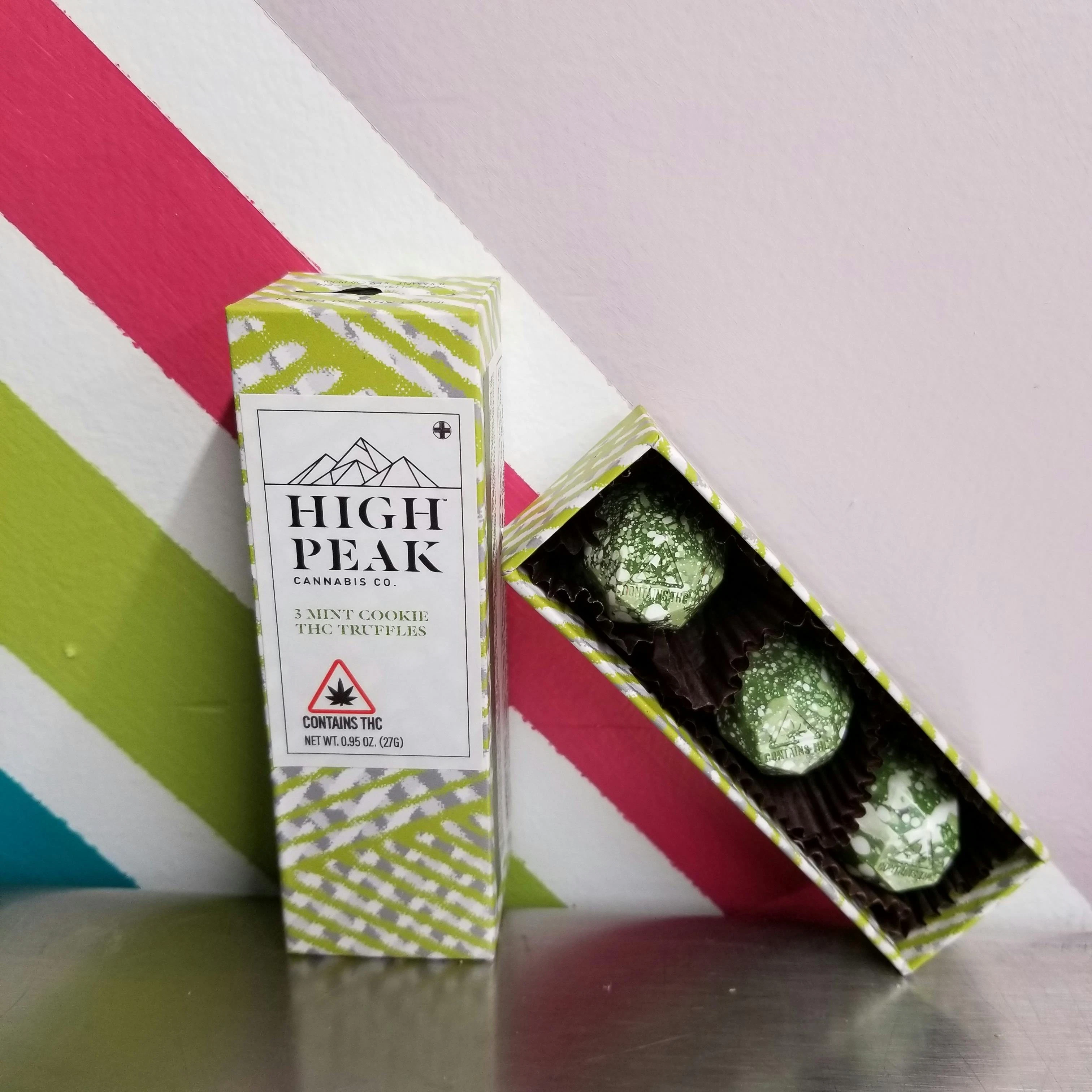 High Peak Cannabis Co. - 33mg High Peak Mint Cookie Hash Rosin Truffles Main Image