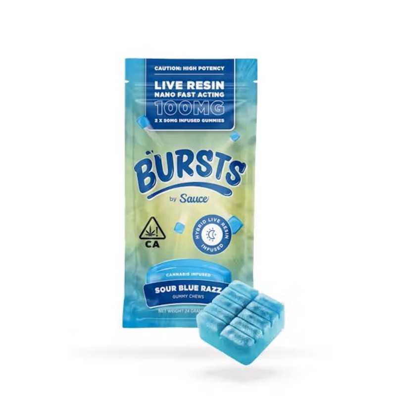 Sauce Blue Raz Bursts Edibles 2pk