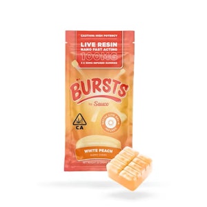 SAUCE ESSENTIALS - Sauce Bursts White Peach 100mg Edibles