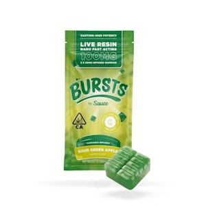 SAUCE ESSENTIALS - Sauce Bursts Sour Green Apple 100mg Edibles