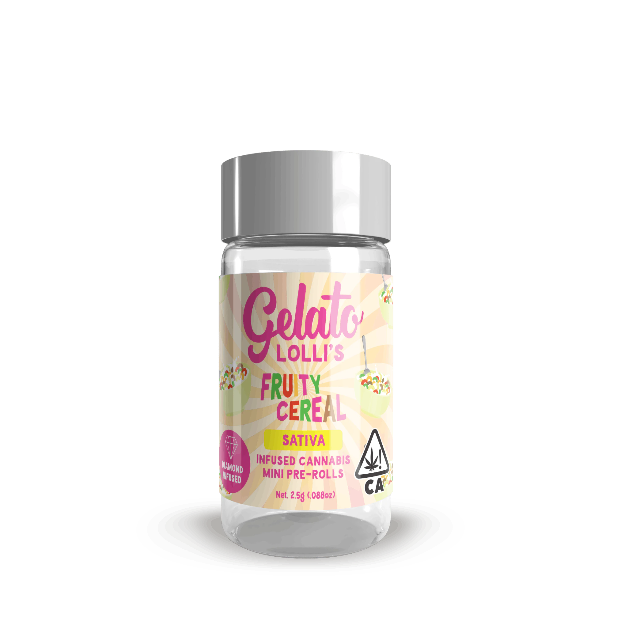 Gelato - Gelato Lolli's | Fruity Cereal | 5pk Infused Mini Preroll .6g (Sativa) Main Image