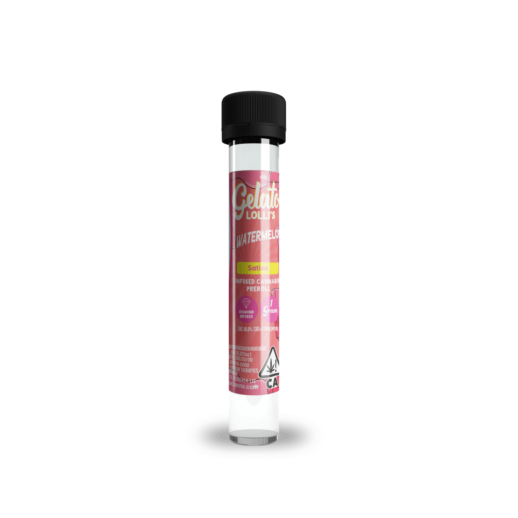 Gelato - GELATO - LOLLI'S - WATERMELON PUNCH 1.2G DIAMOND INFUSED PRE-ROLL Main Image