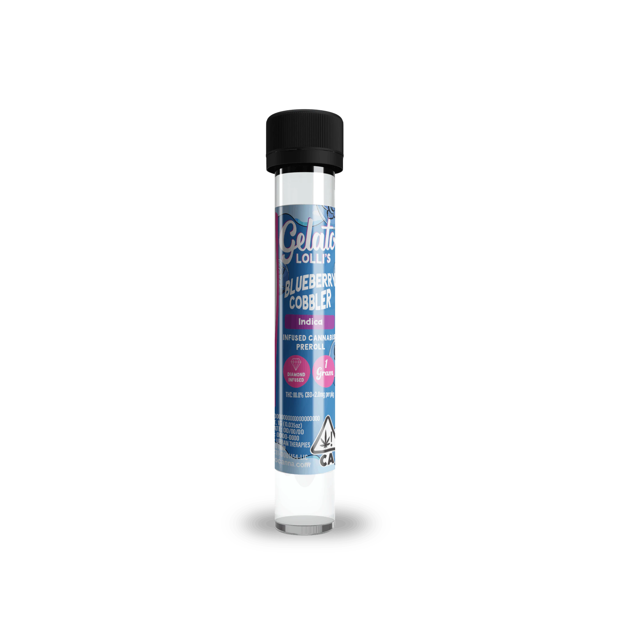 Gelato - GELATO - LOLLI'S - BLUEBERRY COBBLER 1.2G DIAMOND INFUSED PRE-ROLL Main Image