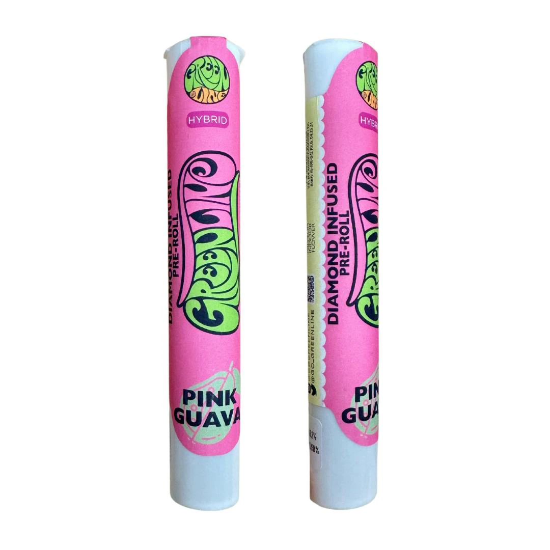 Greenline - [GREENLINE] DIAMOND INFUSED PREROLL - 1G - PINK GUAVA (H) Main Image