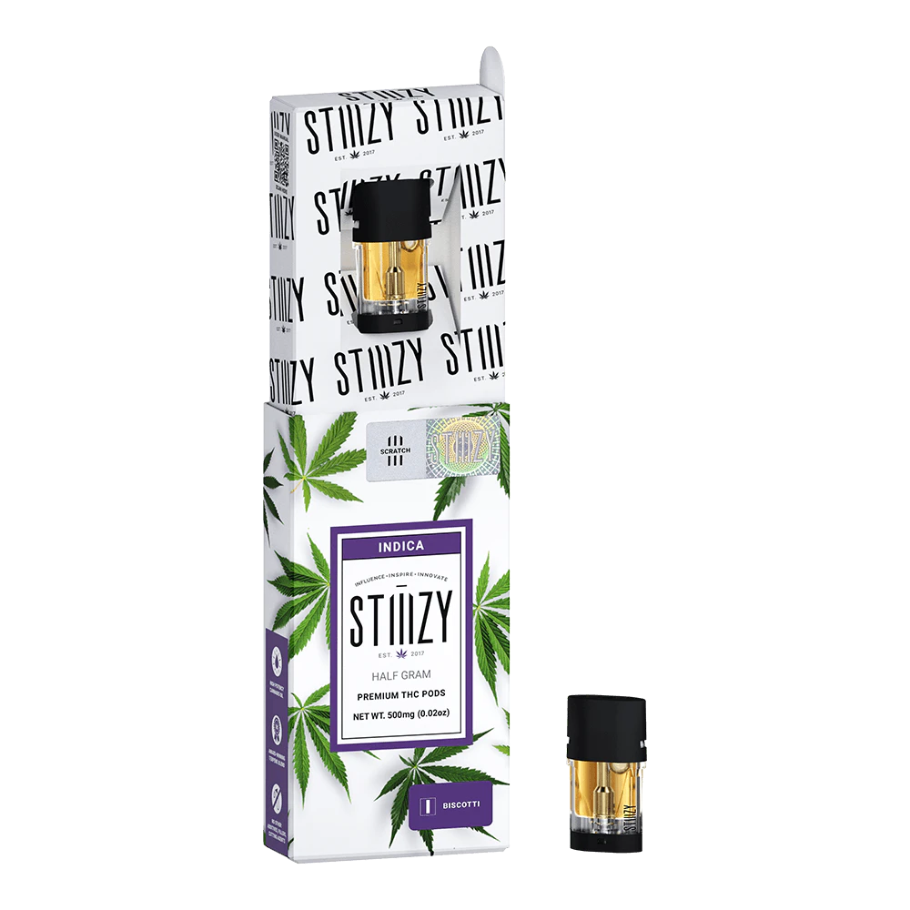 STIIIZY - Vape Cartridge - BISCOTTI .5G Original THC Pod - STIIIZY Main Image