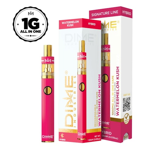 Dime Industries - Watermelon Kush -Hybrid- All in One Device 1000mg (Vape Pens)   |  DIME  -q3