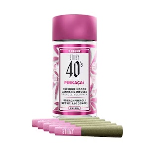 STIIIZY - STIIIZY - Infused 40's Pink Acai Preroll 5pk - 2.5g