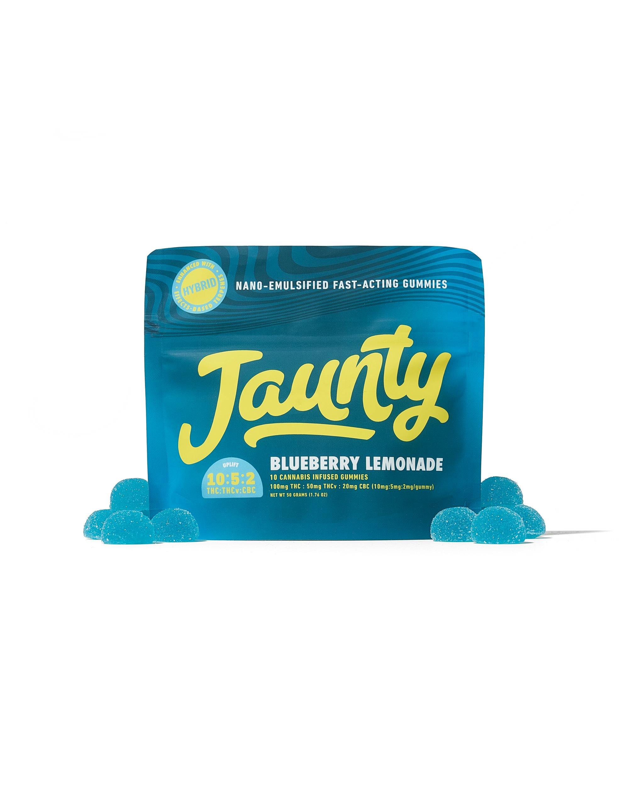 Blueberry Lemonade -Hybrid- (Gummies) | 10:5:2 | THC:THCv:CBC | 100mg | Jaunty 10pk  -d3