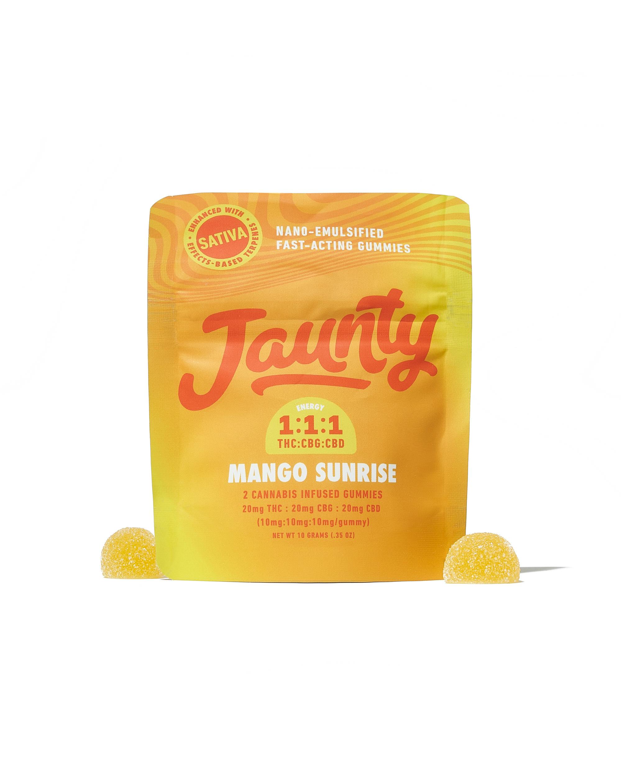 Mango Sunrise  -Sativa-  | 1:1:1 | THC:CBG:CBD |20mg | 2pk   |    Jaunty   -E4
