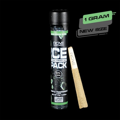 Rove - Purple Trainwreck - Triple Infused Ice Packs (Rosin, Hash, and Diamonds) 1G (Pre-Roll)   |   Rove   -K10