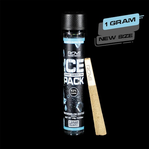 Rove - Watermelon Burst  -Indica -  Infused Ice Packs (Rosin, Hash and Diamonds) 1G (Pre-Roll)  | Rove   -k10 back