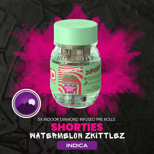 Bodega Boyz - Bodega Boyz | Watermelon Zkittlez | Premium Indoor | Infused Preroll | Shorties | 0.7g 5pk Main Image