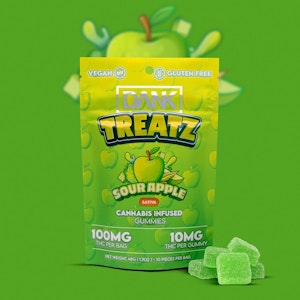 DANK - DANK TREATZ - Edibles - SOUR APPLE - 100mg