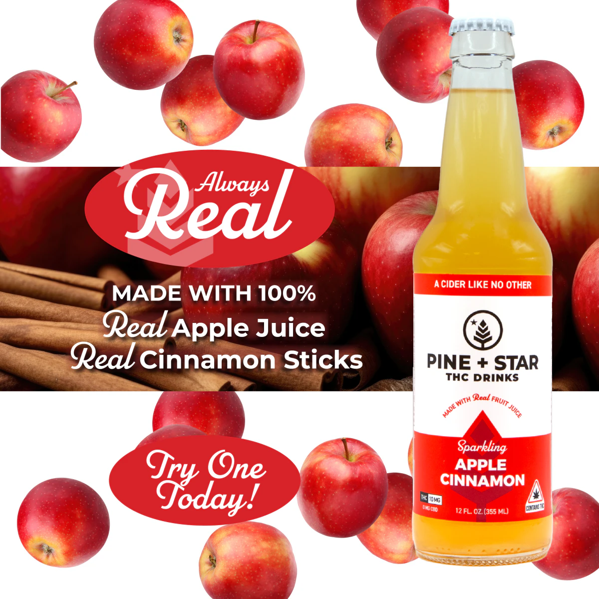 PINE AND STAR -  Pine & Star | Apple Cinnamon | 10mg Main Image