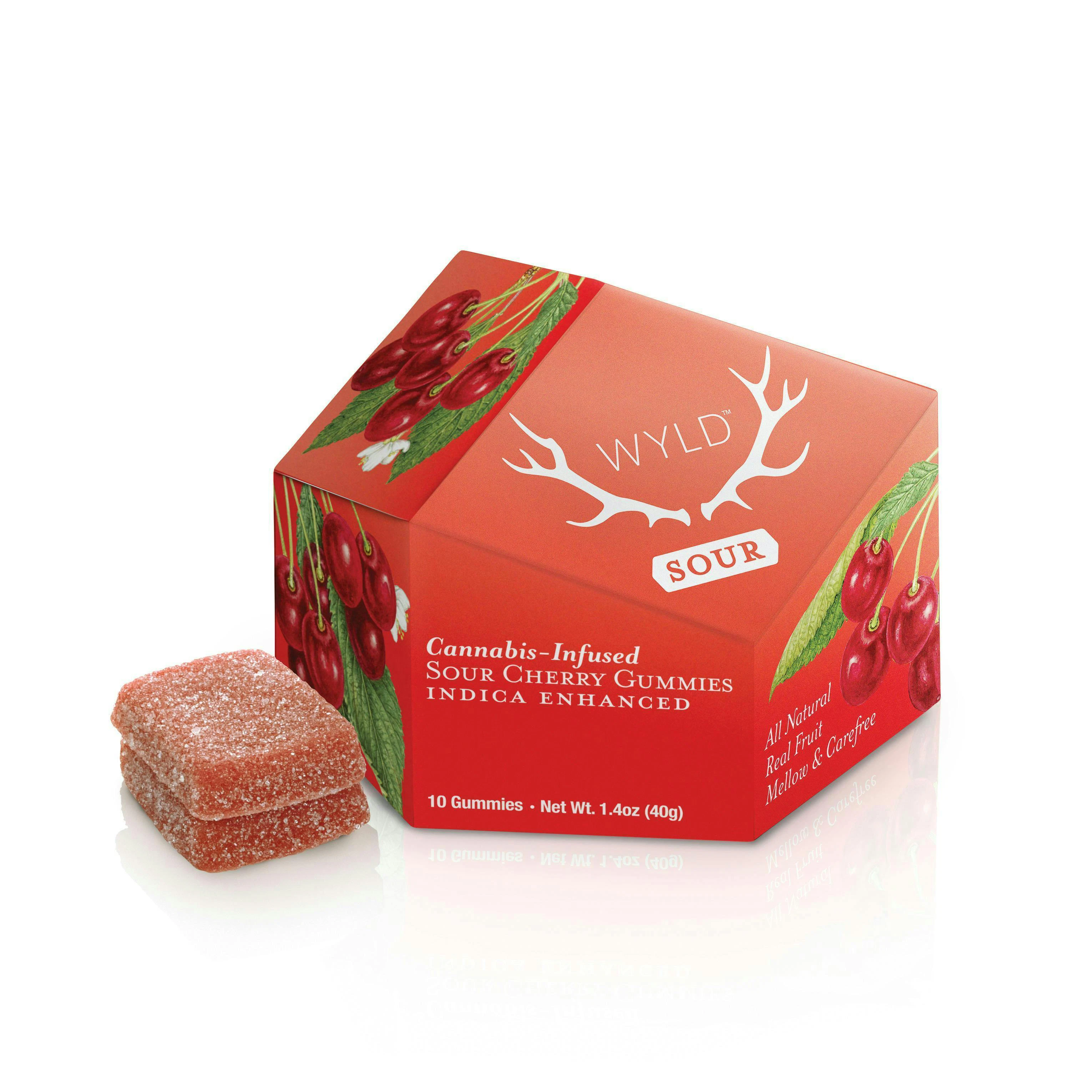WYLD - Sour Cherry Indica Enhanced Gummies Main Image