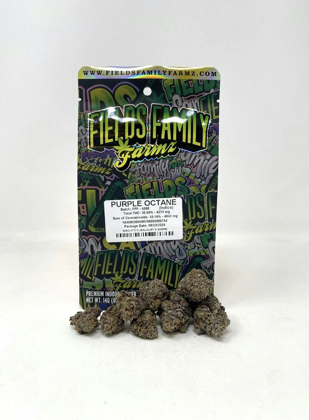 Fields Family Farmz - Fields Family Farmz - Flower - Indoor - Purple Octane - 14g Main Image