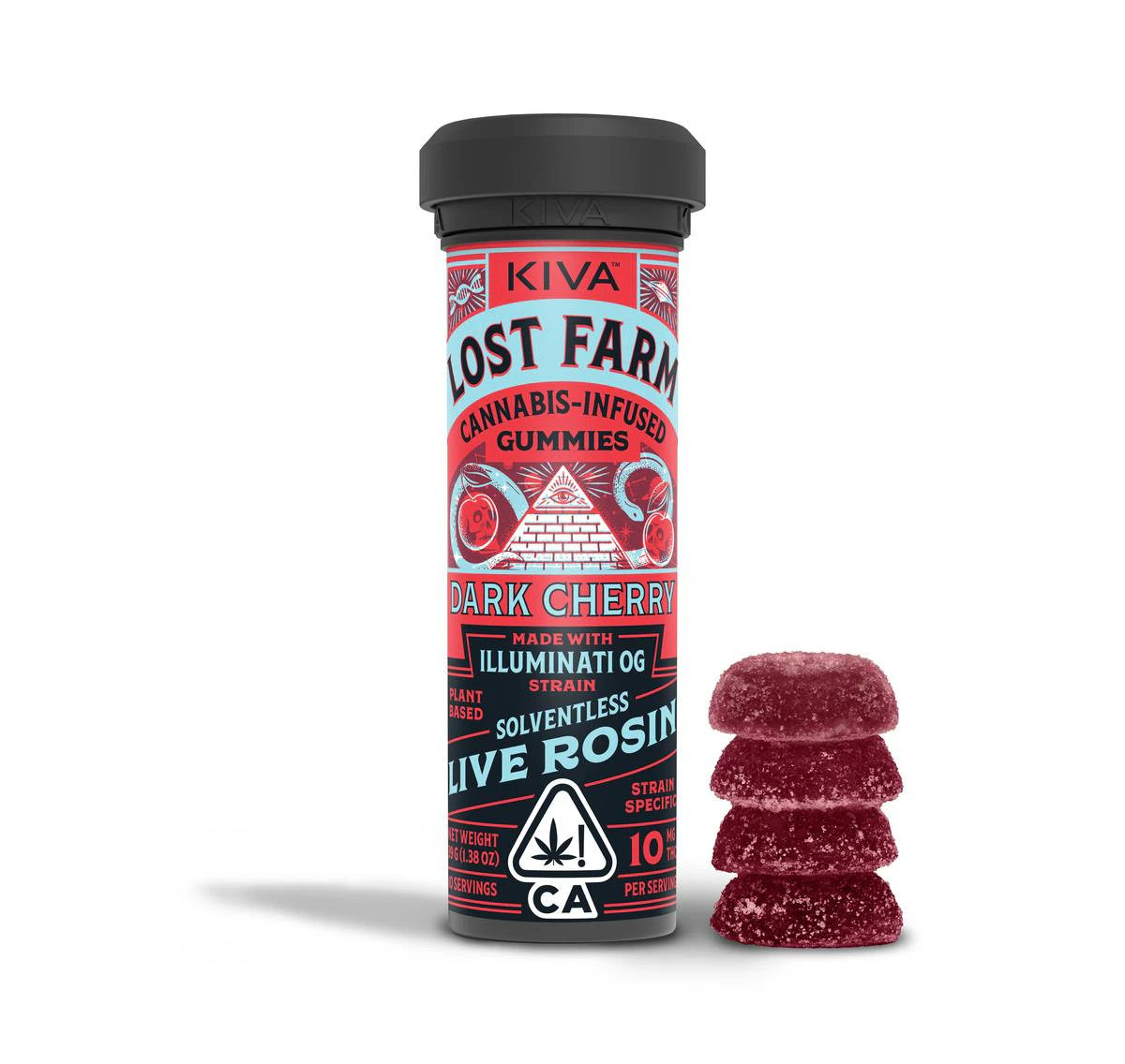 Lost Farms - Lost Farm 100mg 10pk Illuminati OG x Dark Cherry Live Rosin Gummies Main Image