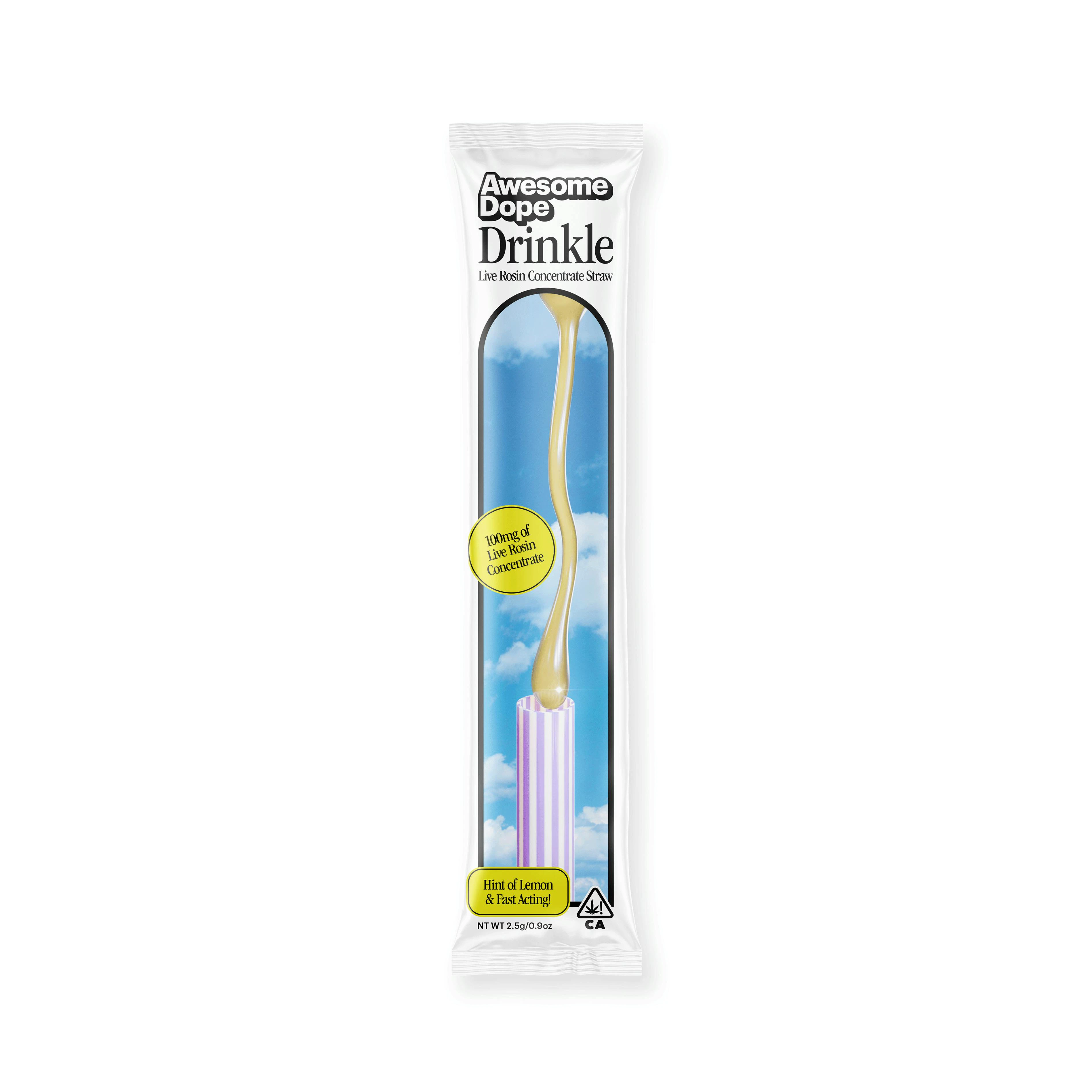 Awesome Dope - Awesome Dope - Drinkle LR Concentrate Straw - 100mg Indica Main Image