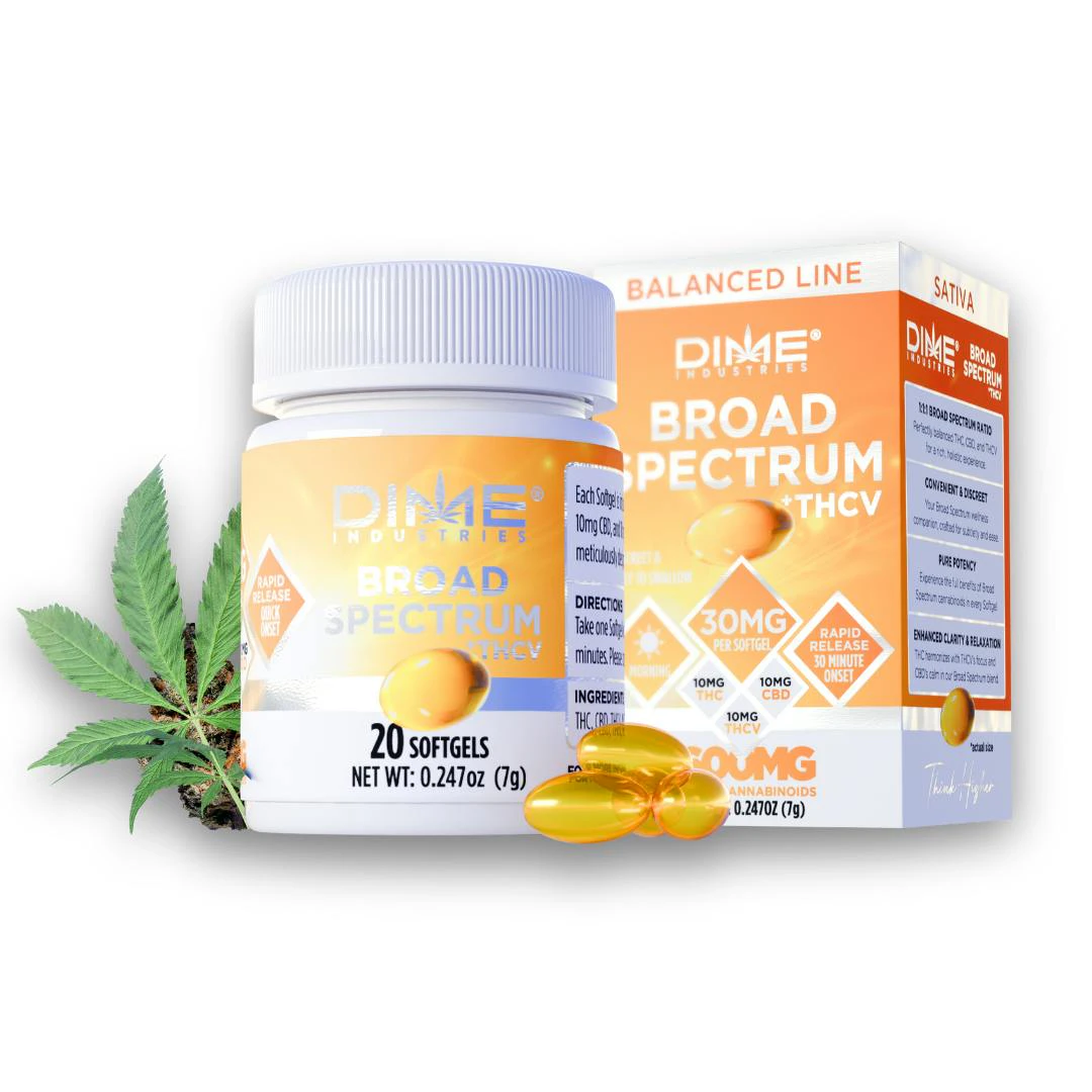 Dime Industries - Morning THCV Softgels Balanced Line | Dime Main Image