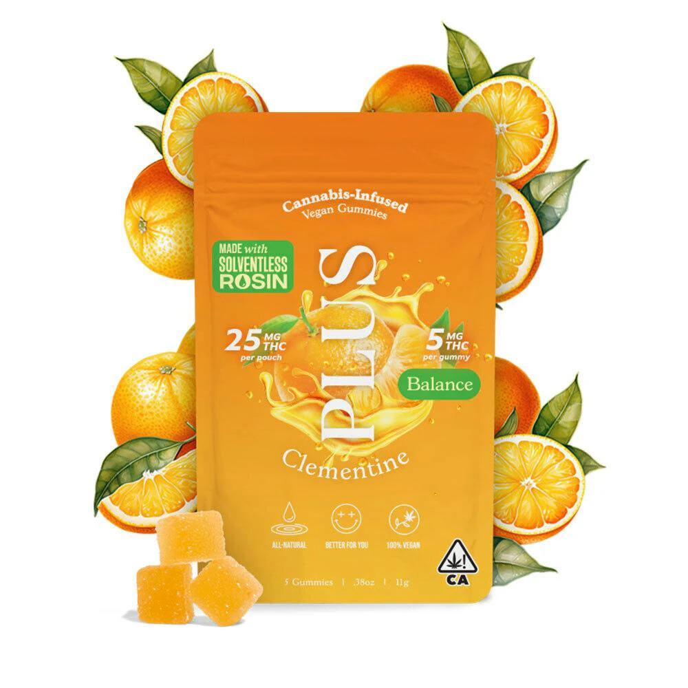 PLUS™️ Products - Plus - Clementine - Gummies 5pk - 25mg Main Image