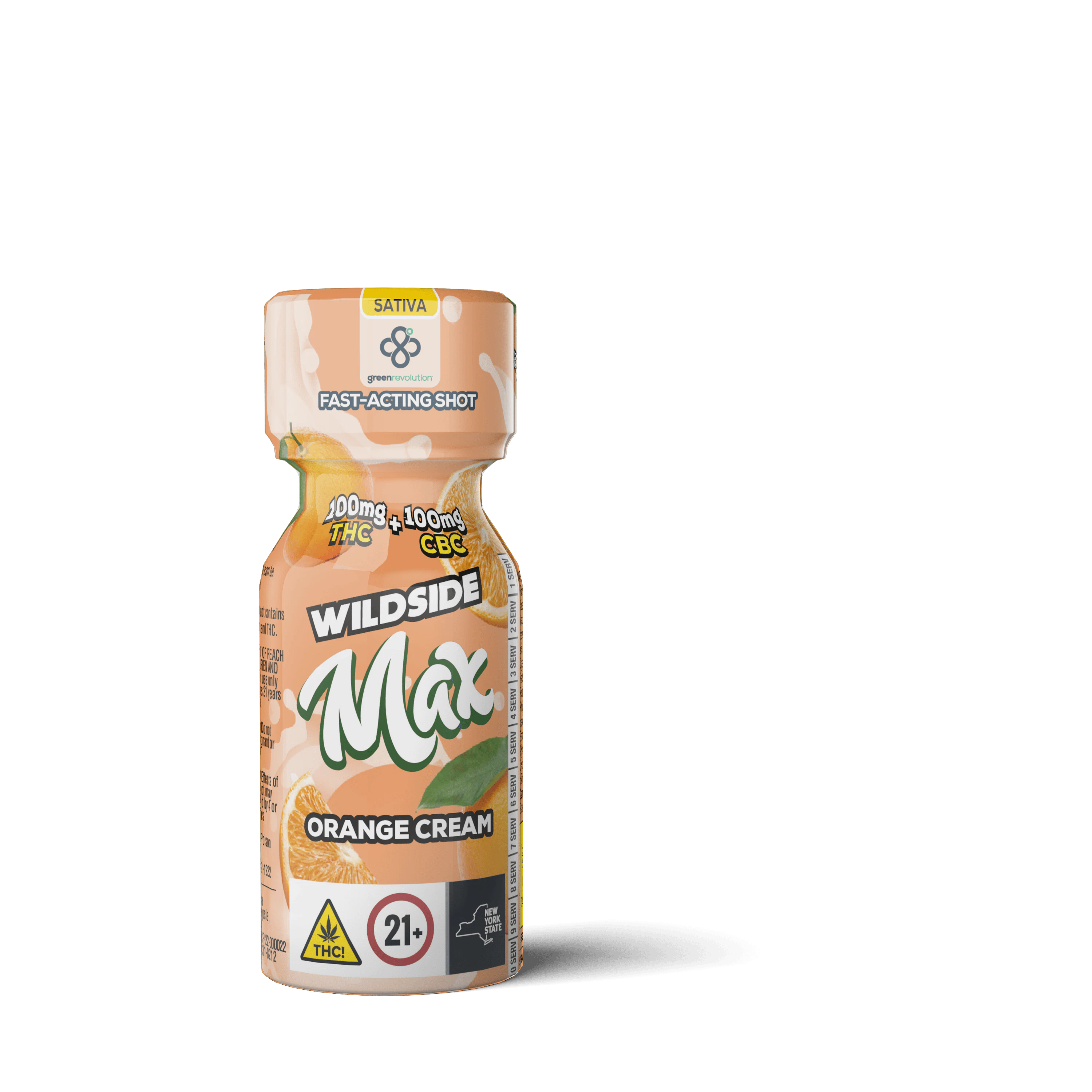 Green Revolution - Orange Cream 1:1 Wildside Max - 100MG THC:CBC Shot Main Image