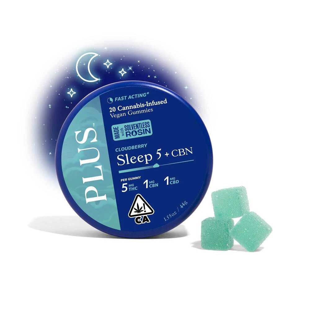 PLUS™️ Products - Plus | Cloudberry | Sleep 5:1:1 Gummies [Solventless Rosin] 100mg Main Image