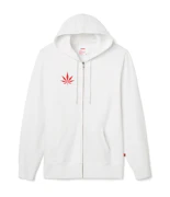 MedMen - SM - Mens White Zip Hoodie