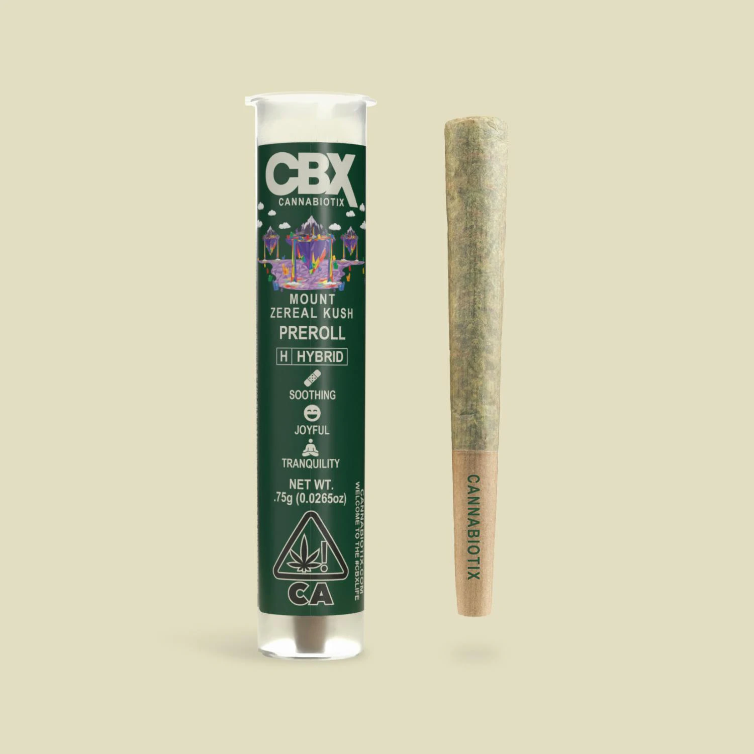 CBX: Cannabiotix - CBX - Preroll - Mount Zereal Kush - .75G Main Image